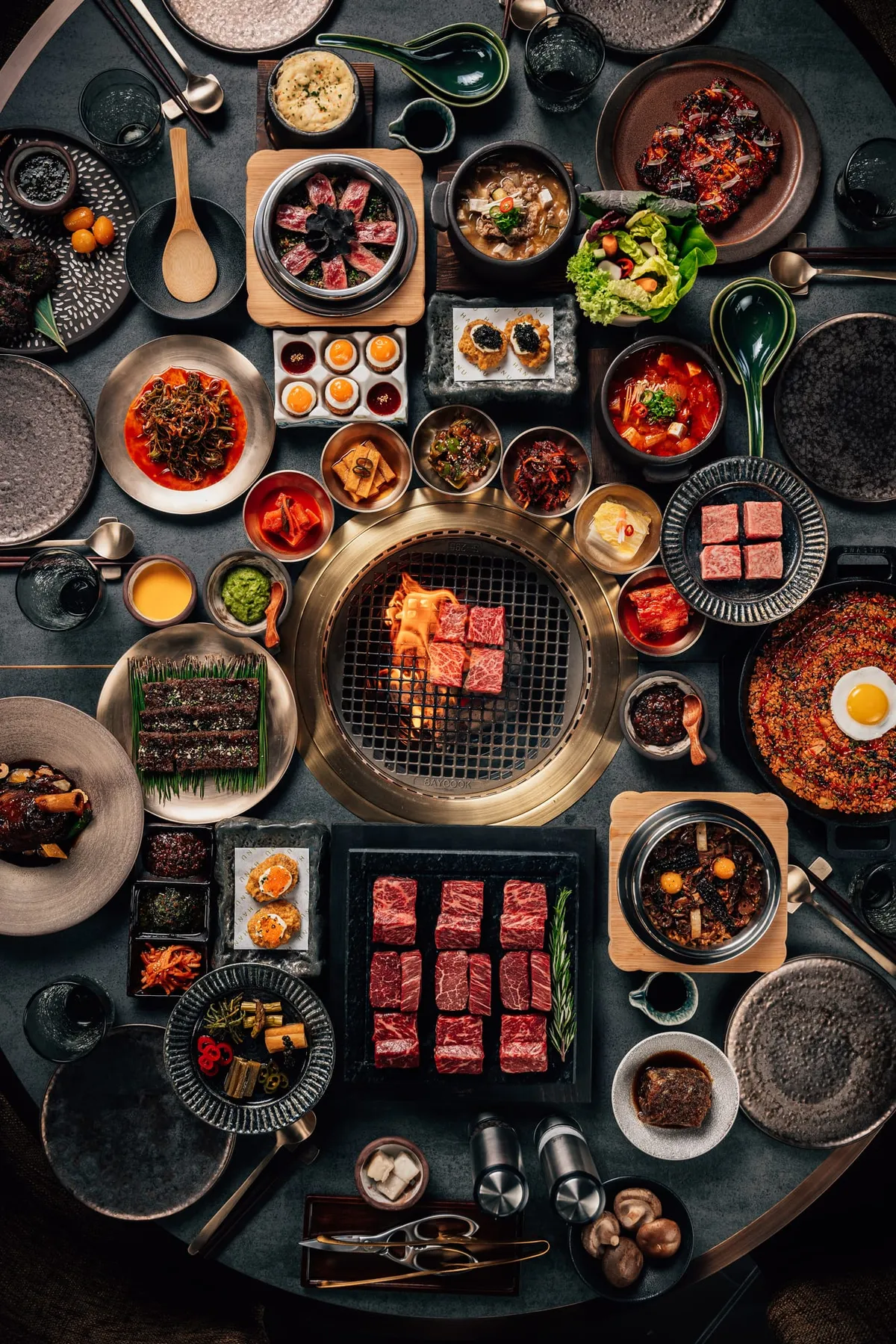 A beautifully plated dish at HANU restaurant in Dubai, showcasing refined modern cuisine.
