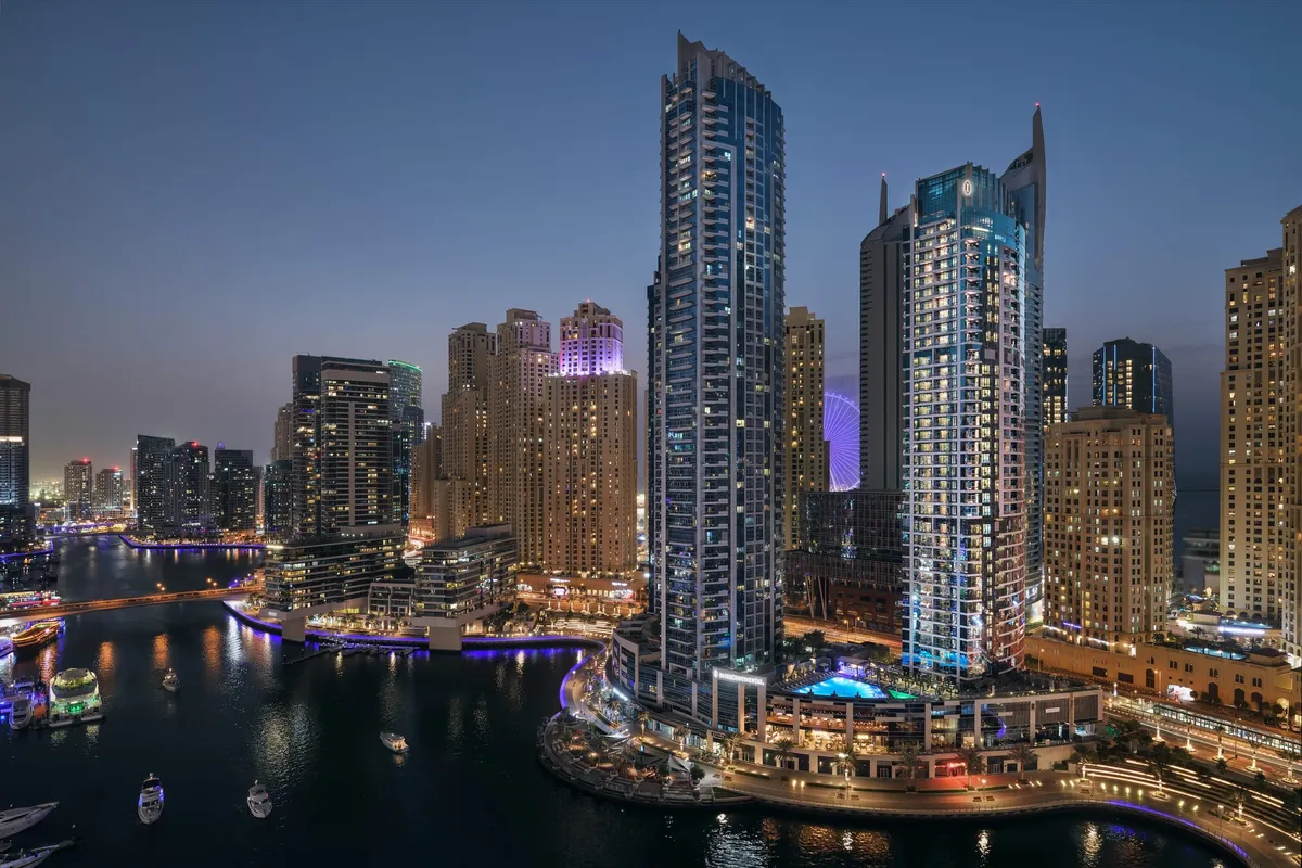 Intercontinental Hotel in Downtown Dubai, a landmark tower overlooking the Burj Khalifa Lake.