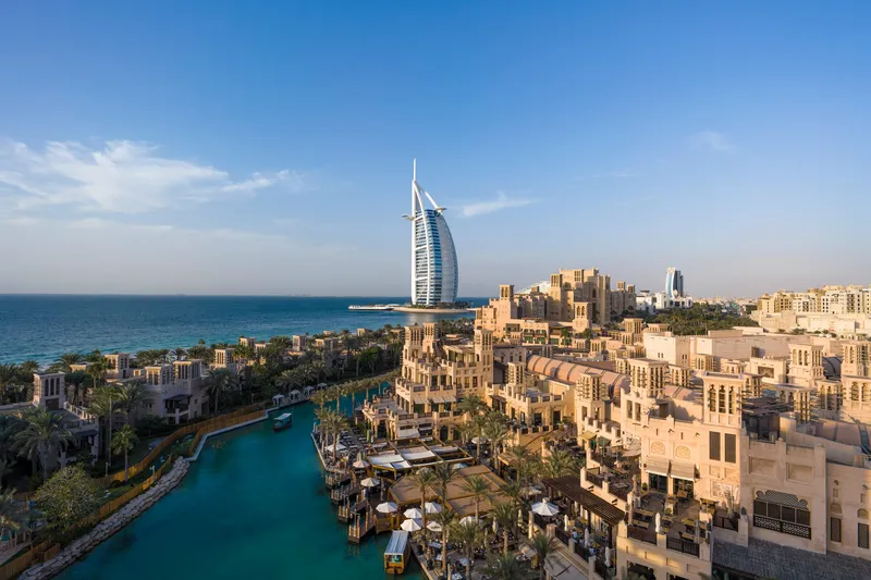 Dubai's skyline spanning its main neighbourhoods.